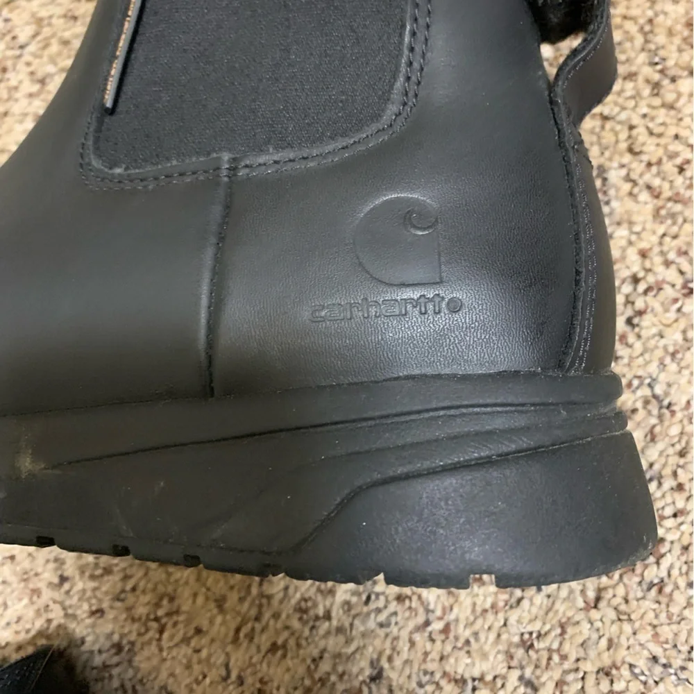 Carhartt men’s leather black composite toe boots 10.5